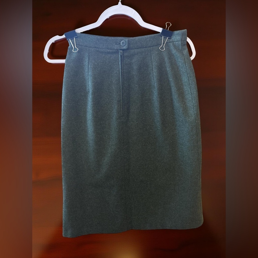 Retro 1970s Bavarian Wool Skirt Dk Green Oktoberfest Alpine  A-Line Sz 26 - Picture 10 of 14